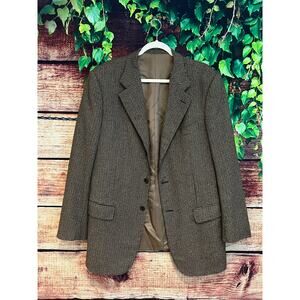 Ermenegildo Zegna Rossi High Fashion 100% Cashmere Tweed Suit Coat Jacket US 42L